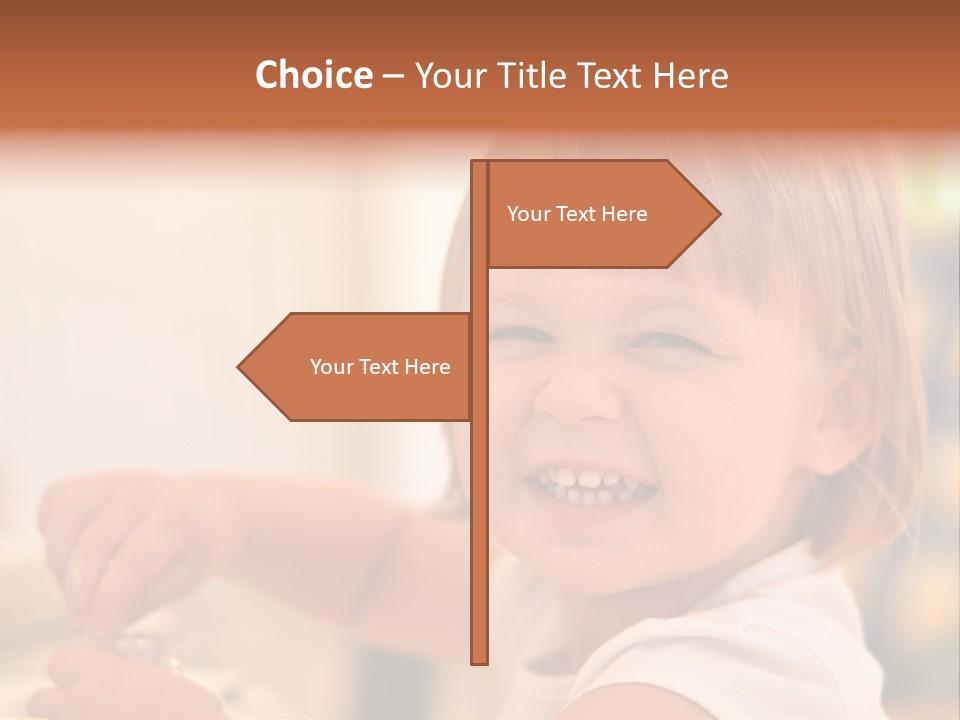 Young Female Spoon PowerPoint Template