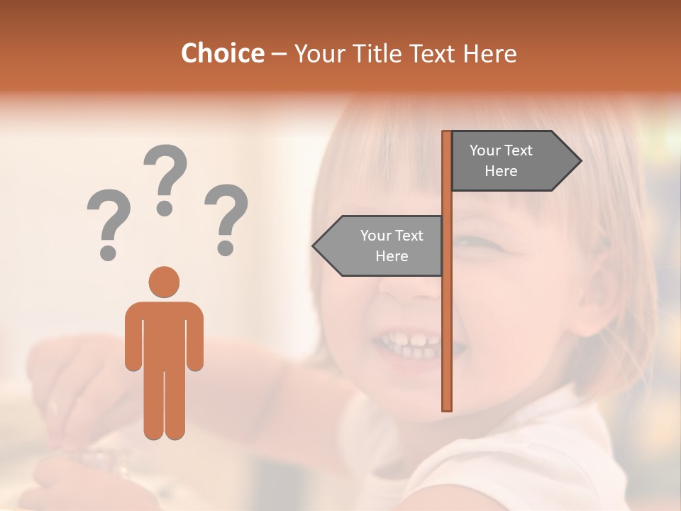 Young Female Spoon PowerPoint Template