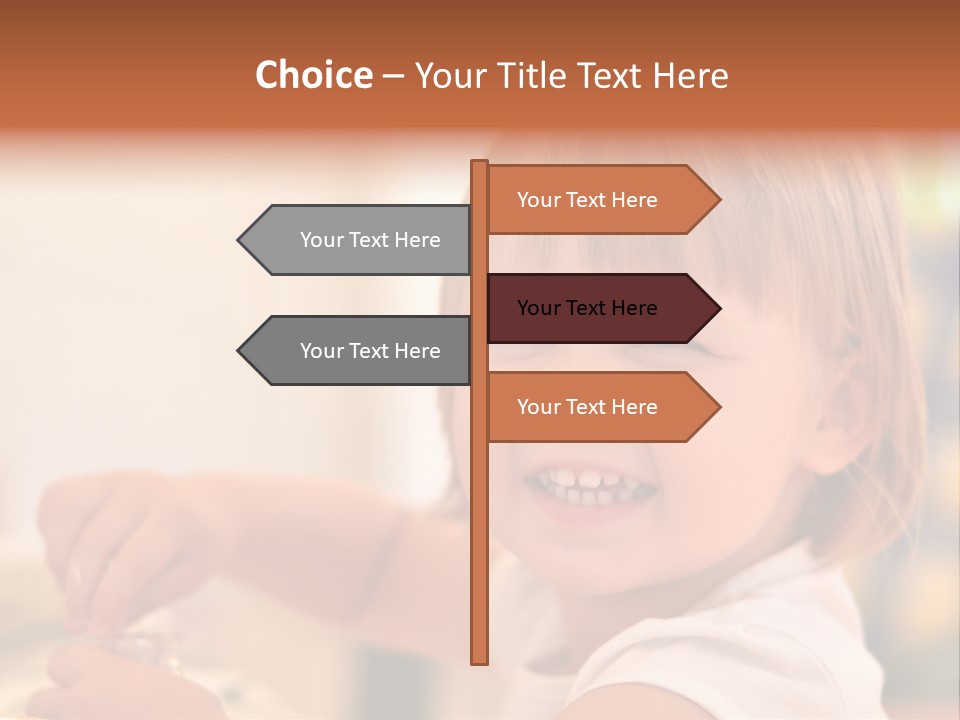 Young Female Spoon PowerPoint Template