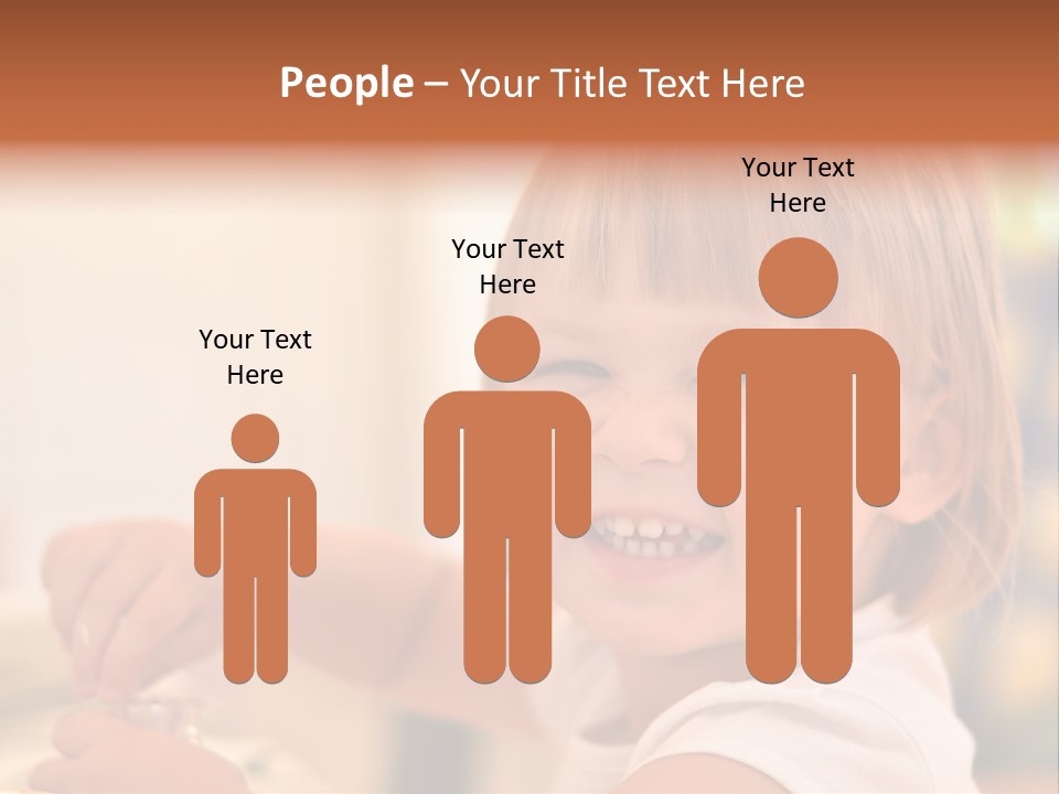 Young Female Spoon PowerPoint Template