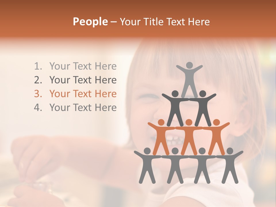 Young Female Spoon PowerPoint Template