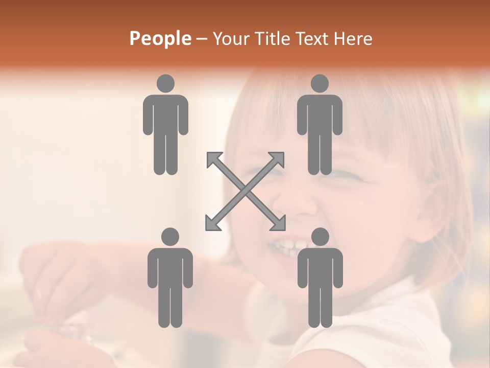 Young Female Spoon PowerPoint Template