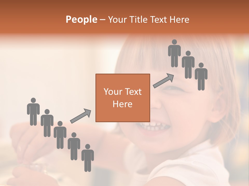 Young Female Spoon PowerPoint Template