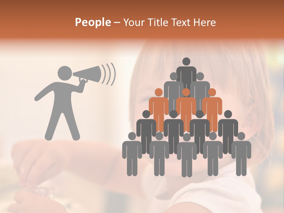 Young Female Spoon PowerPoint Template