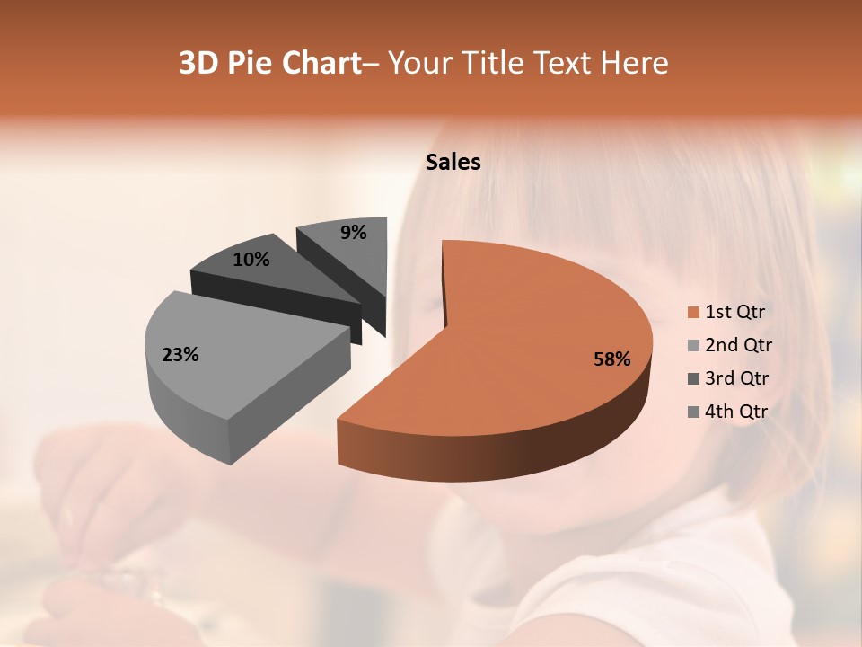 Young Female Spoon PowerPoint Template