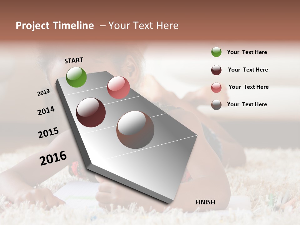 School Artist Pencil PowerPoint Template