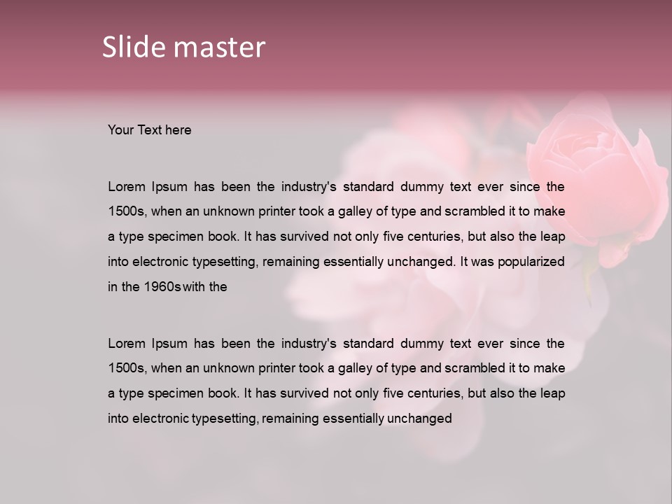 Valentine Purple Wedding PowerPoint Template