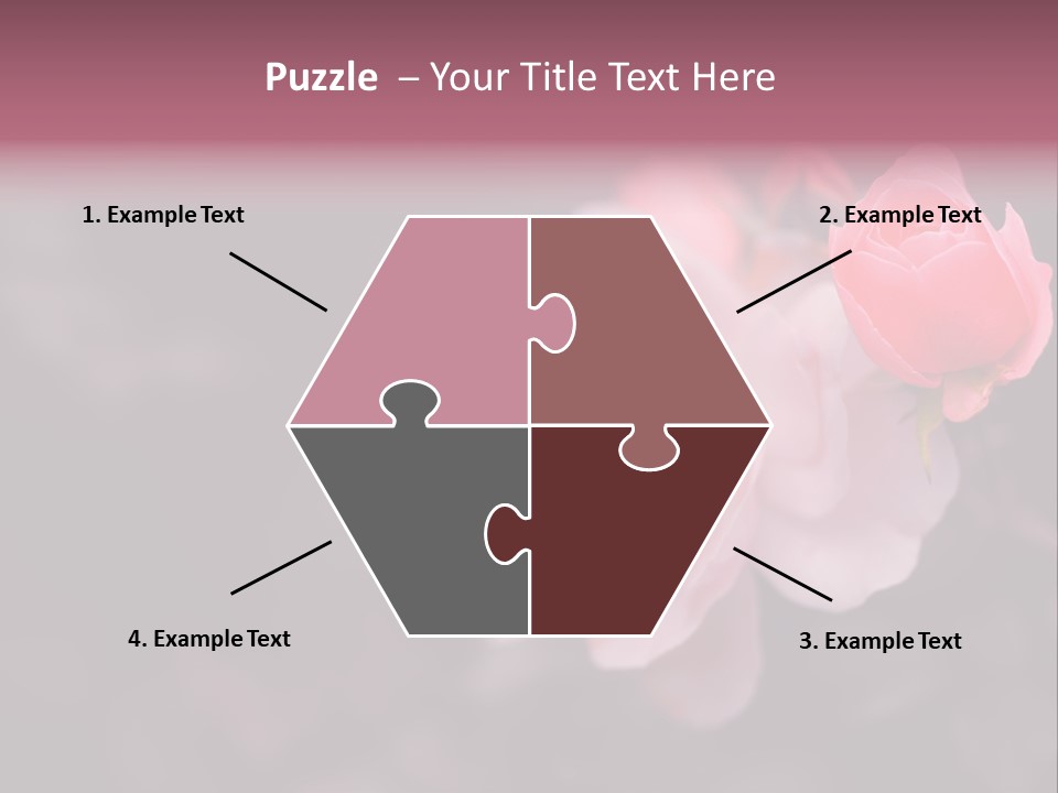 Valentine Purple Wedding PowerPoint Template