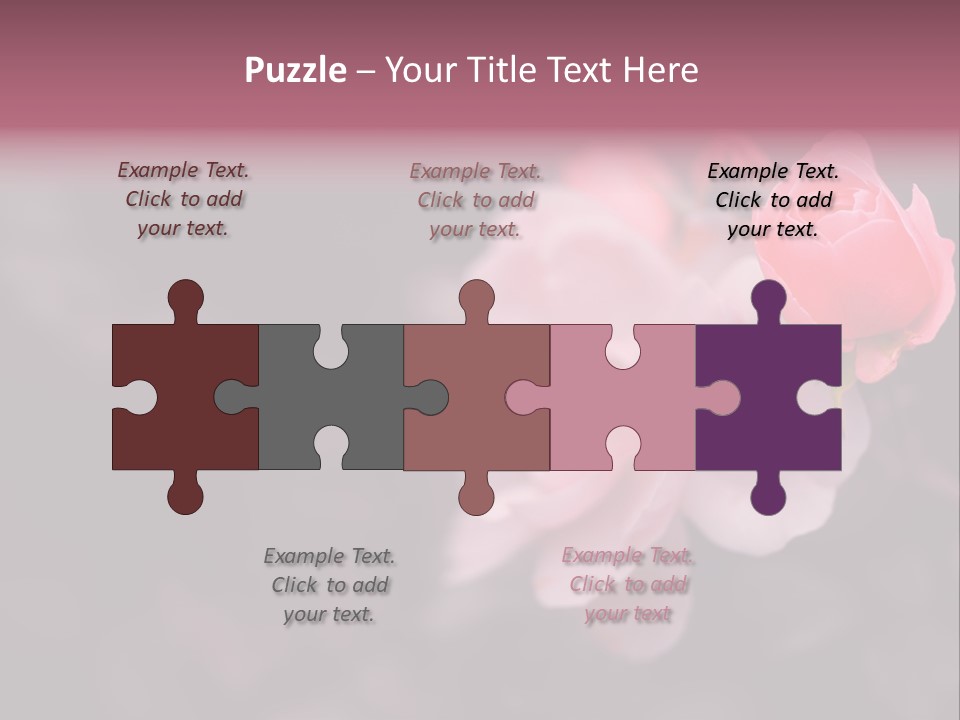 Valentine Purple Wedding PowerPoint Template