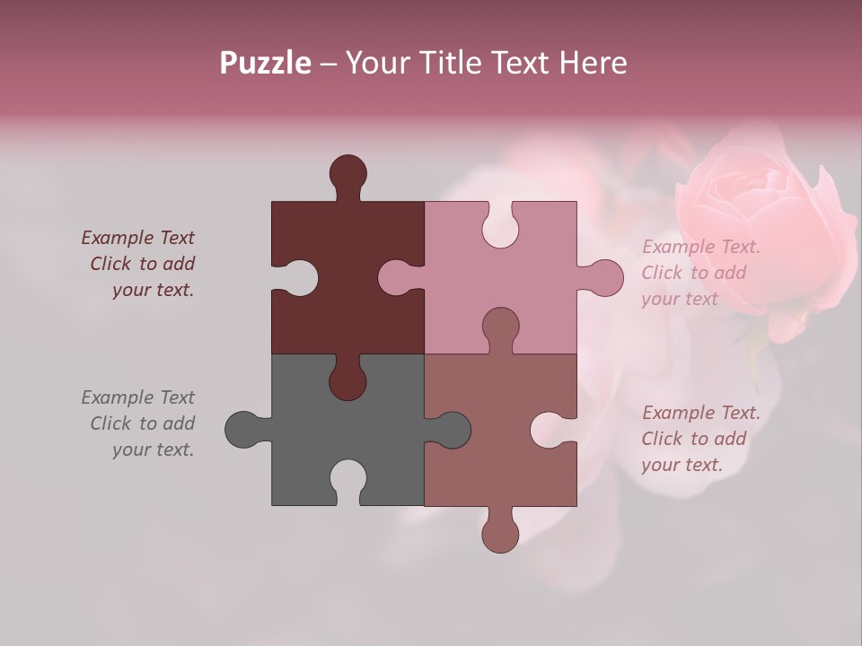 Valentine Purple Wedding PowerPoint Template