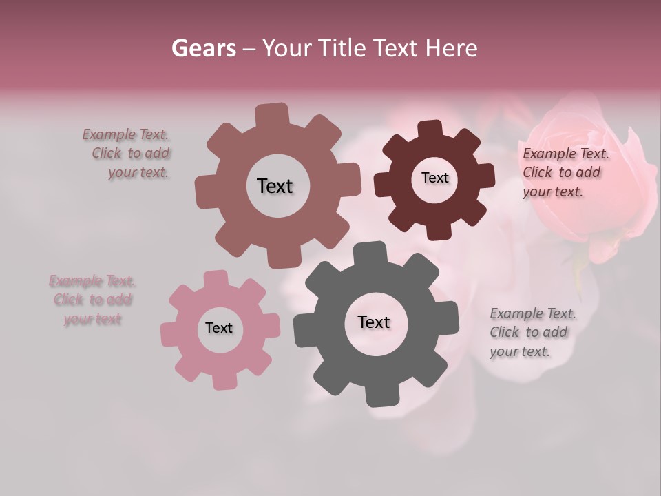 Valentine Purple Wedding PowerPoint Template