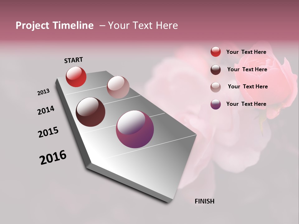 Valentine Purple Wedding PowerPoint Template