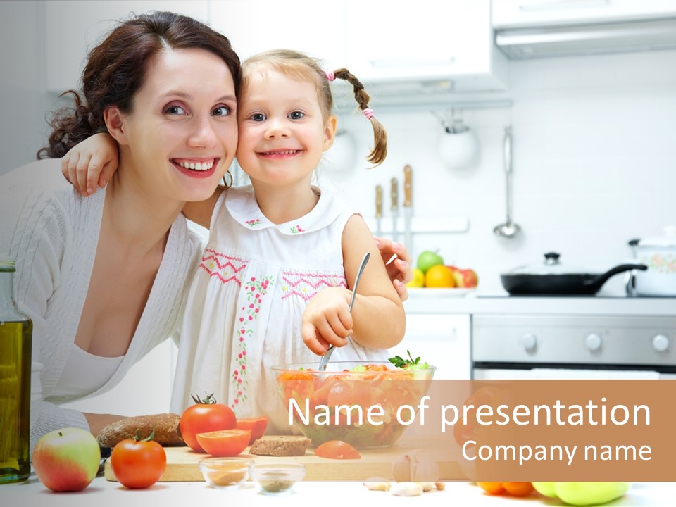 Mother Vegetables Maternity PowerPoint Template