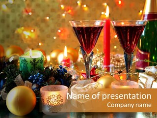 Beverage Decorative Festive PowerPoint Template