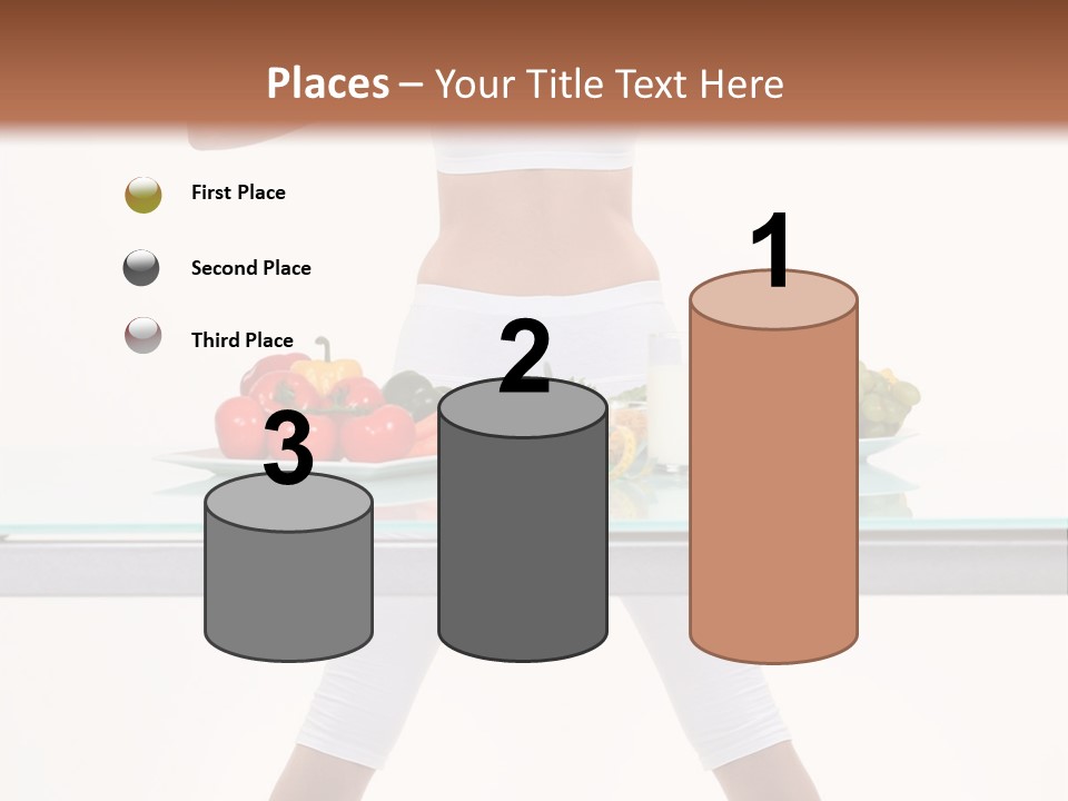 Brunette Human Isolated PowerPoint Template