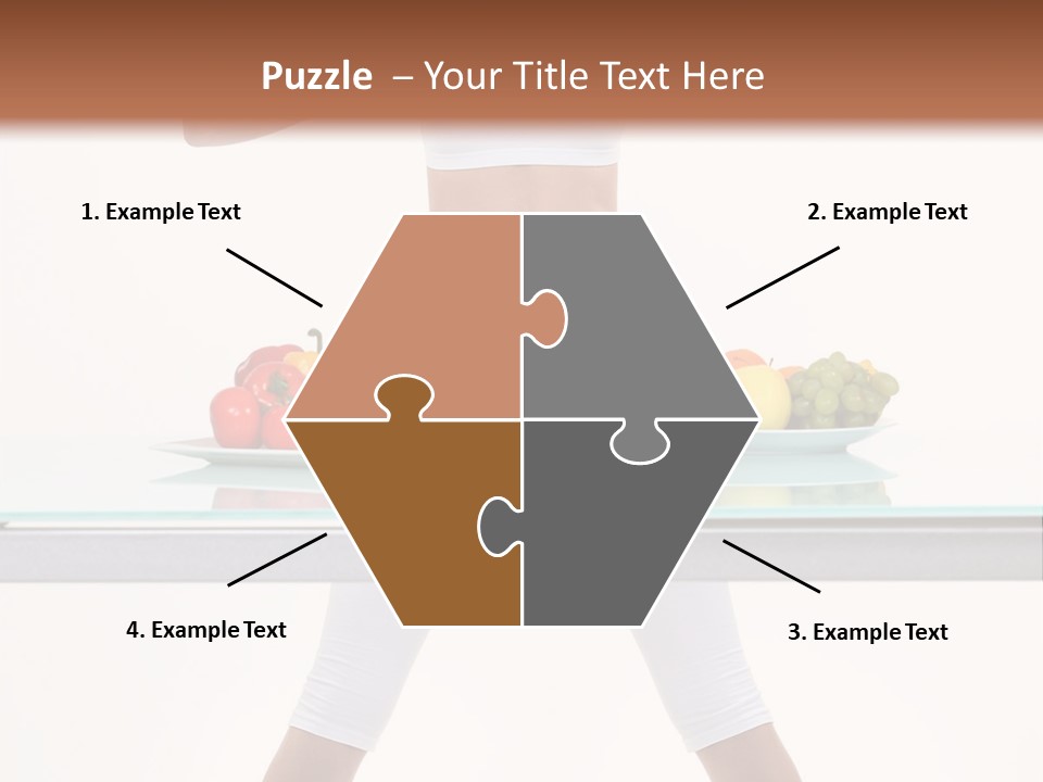 Brunette Human Isolated PowerPoint Template