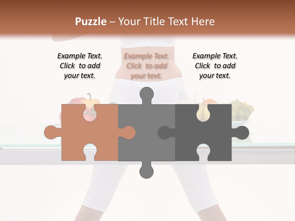 Brunette Human Isolated PowerPoint Template