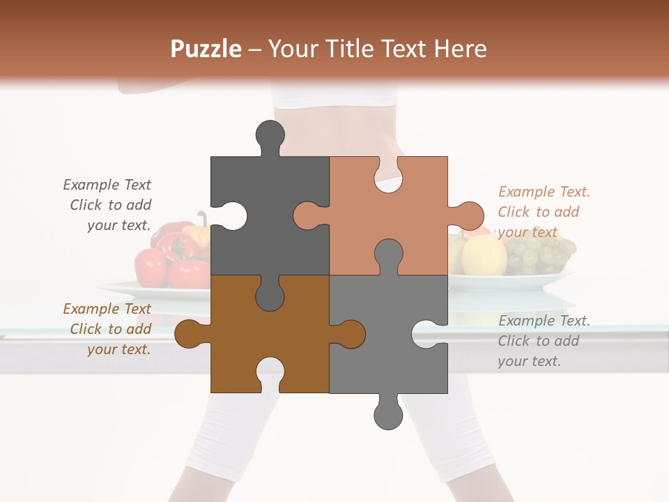 Brunette Human Isolated PowerPoint Template