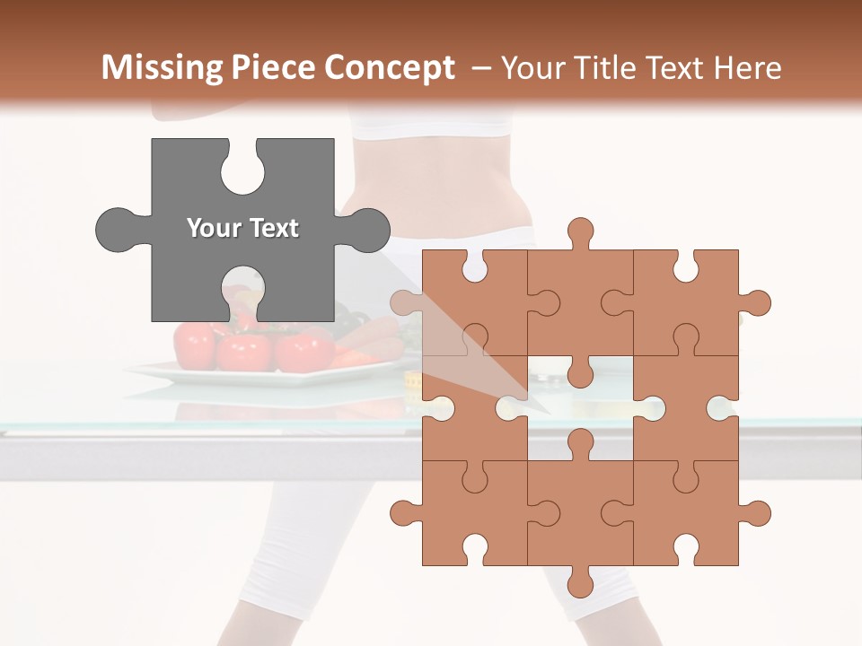 Brunette Human Isolated PowerPoint Template