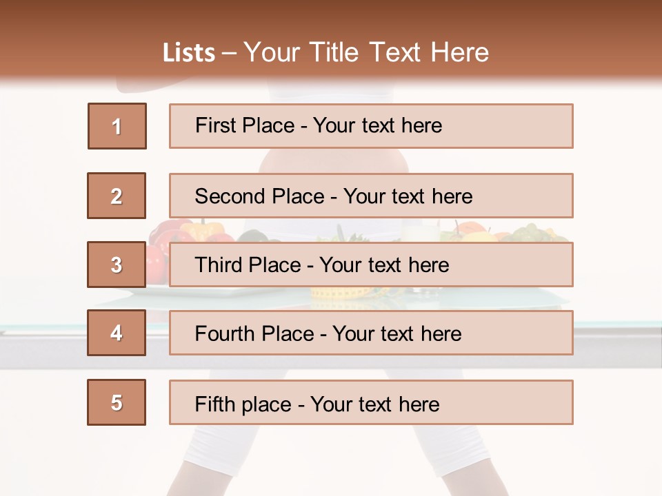 Brunette Human Isolated PowerPoint Template