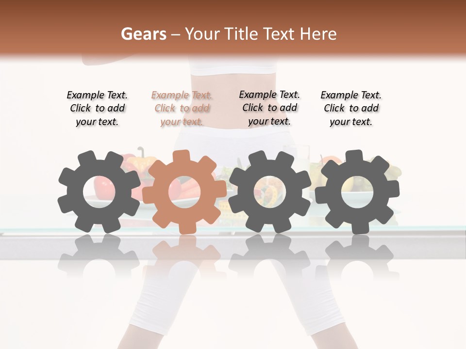 Brunette Human Isolated PowerPoint Template