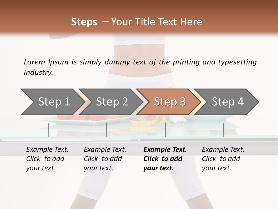 Brunette Human Isolated PowerPoint Template