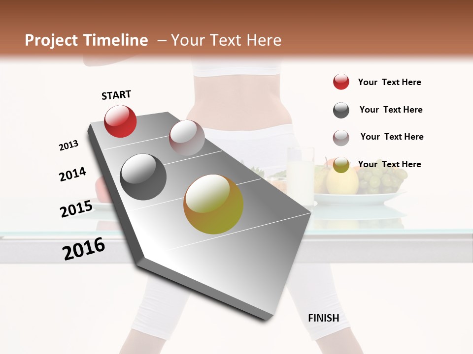 Brunette Human Isolated PowerPoint Template