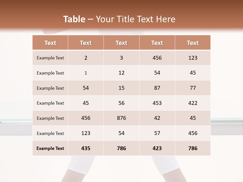 Brunette Human Isolated PowerPoint Template