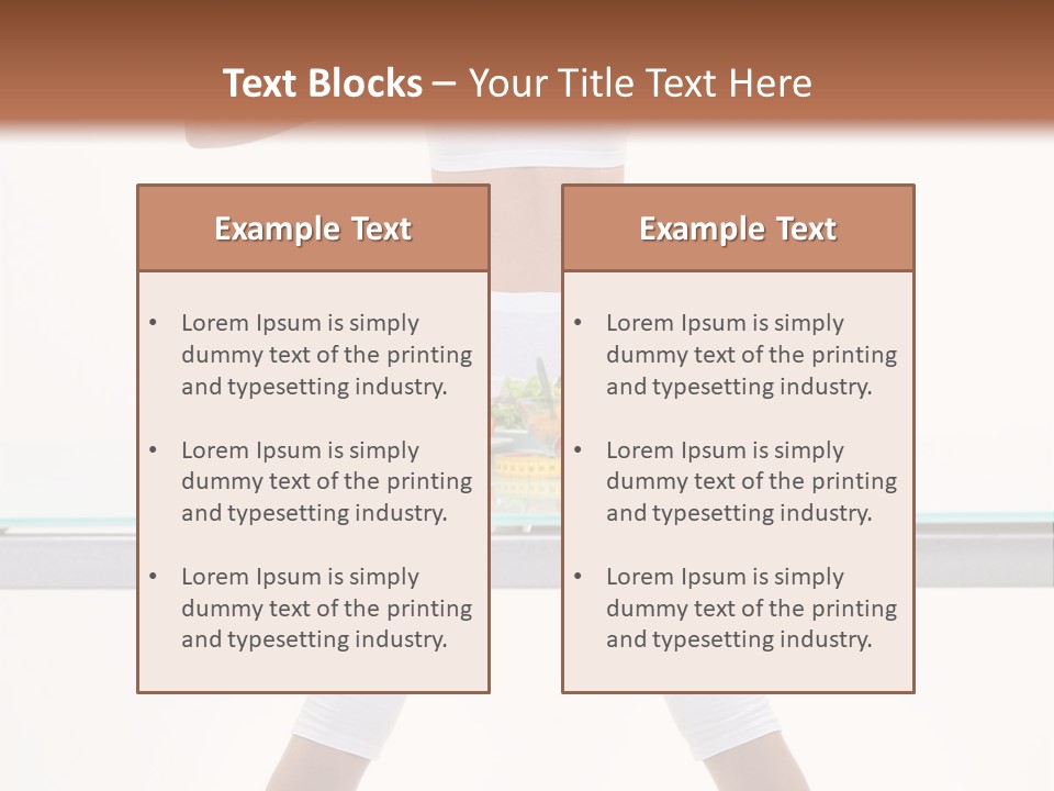 Brunette Human Isolated PowerPoint Template