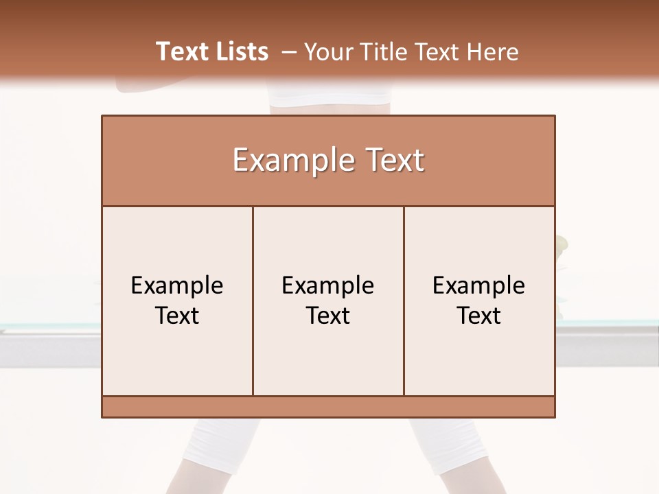 Brunette Human Isolated PowerPoint Template