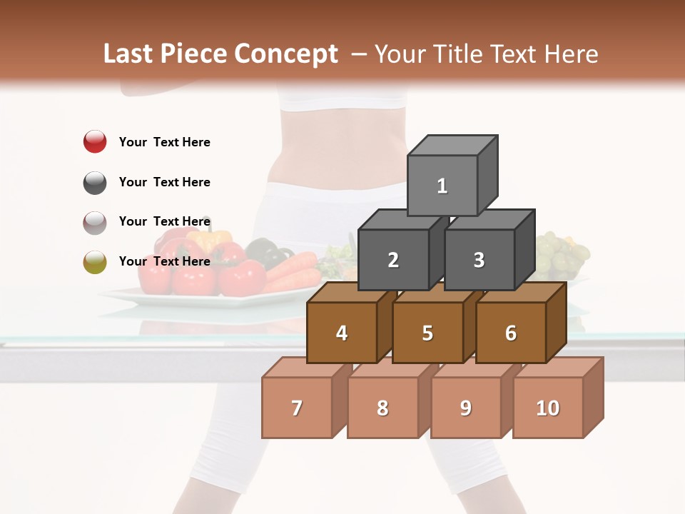 Brunette Human Isolated PowerPoint Template