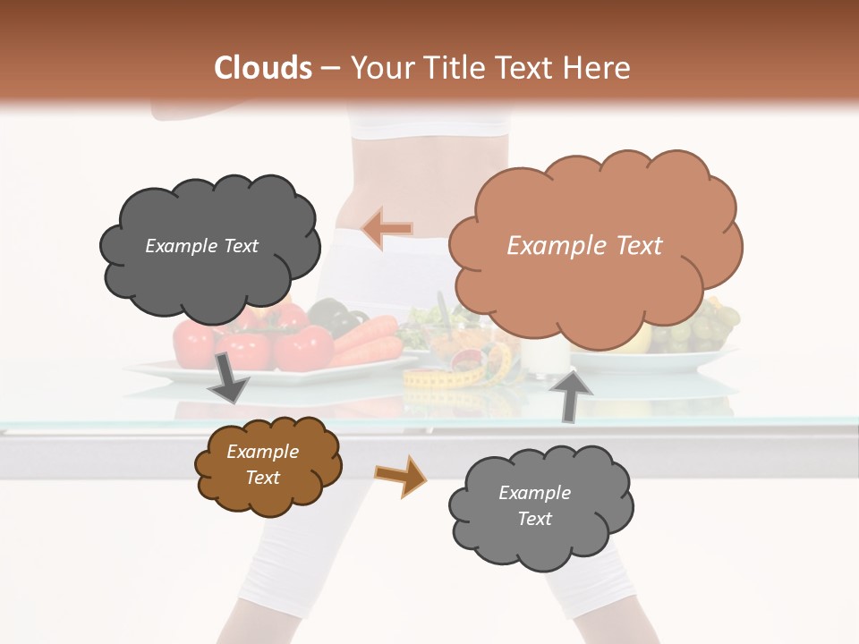 Brunette Human Isolated PowerPoint Template