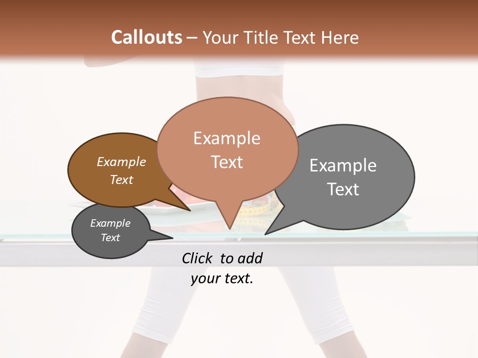 Brunette Human Isolated PowerPoint Template