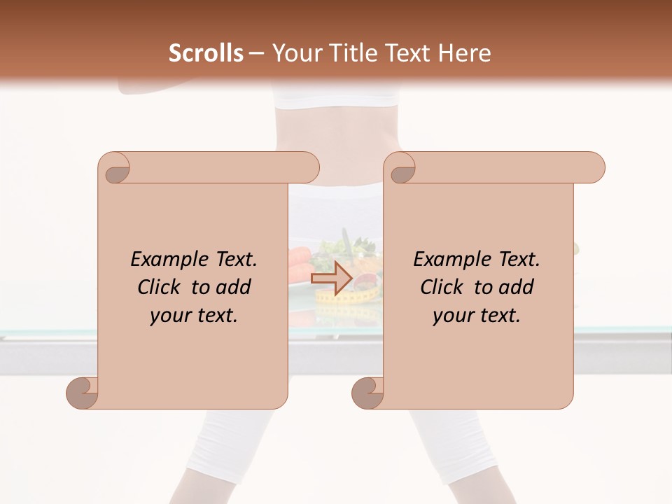 Brunette Human Isolated PowerPoint Template