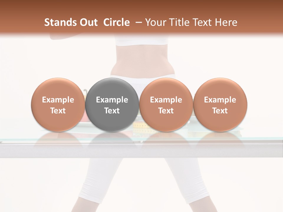 Brunette Human Isolated PowerPoint Template