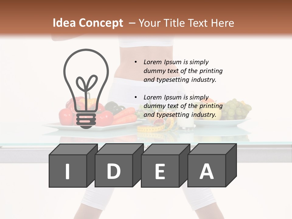 Brunette Human Isolated PowerPoint Template