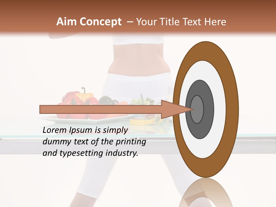 Brunette Human Isolated PowerPoint Template