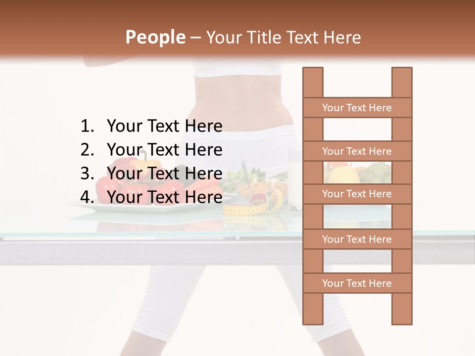 Brunette Human Isolated PowerPoint Template