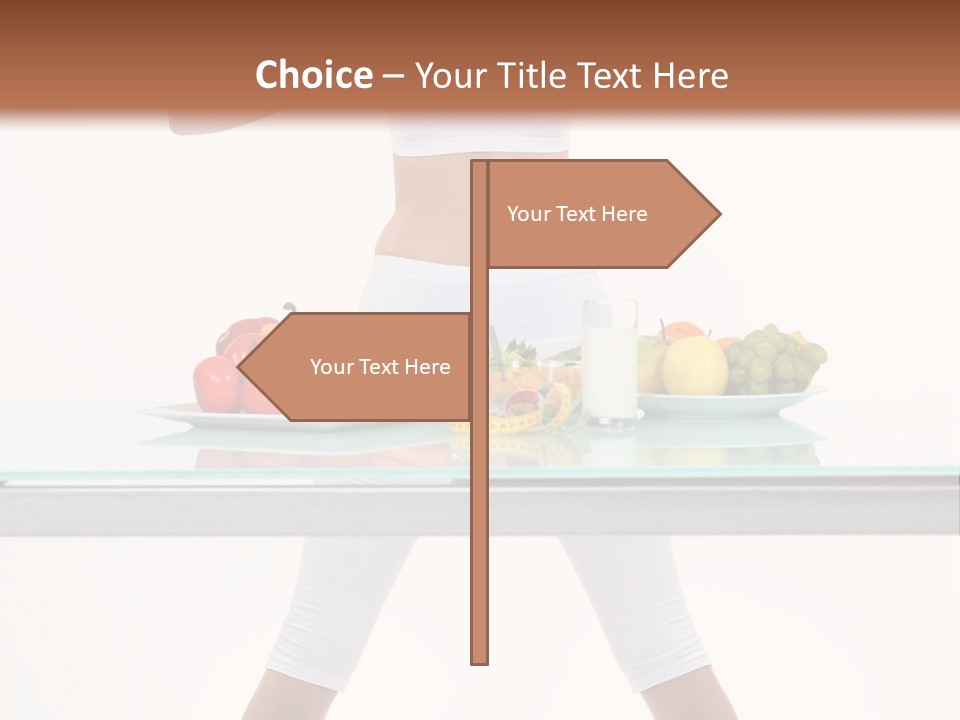 Brunette Human Isolated PowerPoint Template