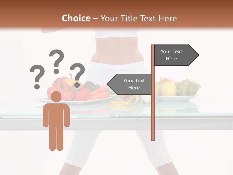 Brunette Human Isolated PowerPoint Template