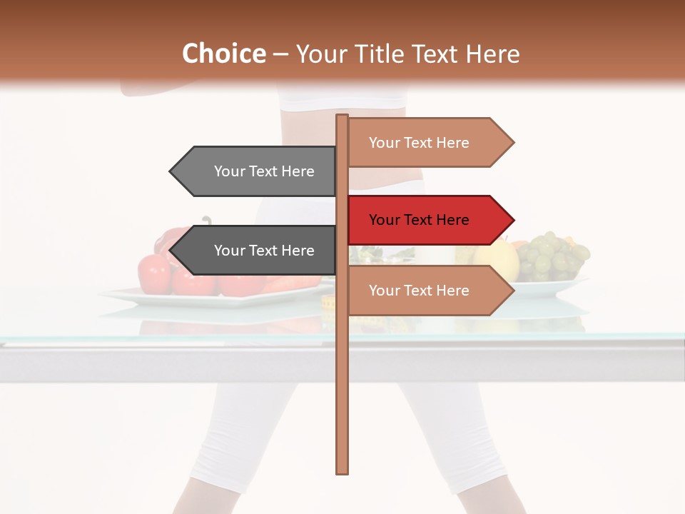 Brunette Human Isolated PowerPoint Template