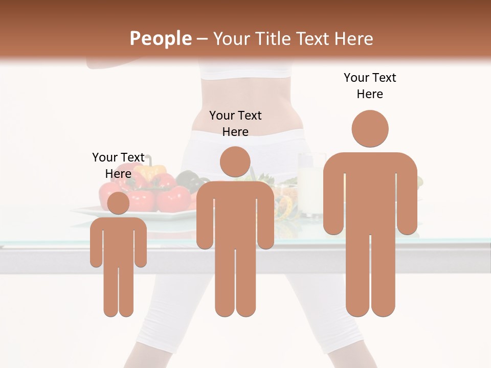 Brunette Human Isolated PowerPoint Template