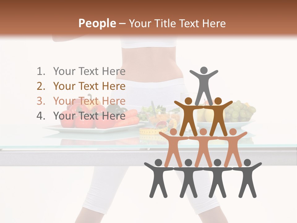 Brunette Human Isolated PowerPoint Template