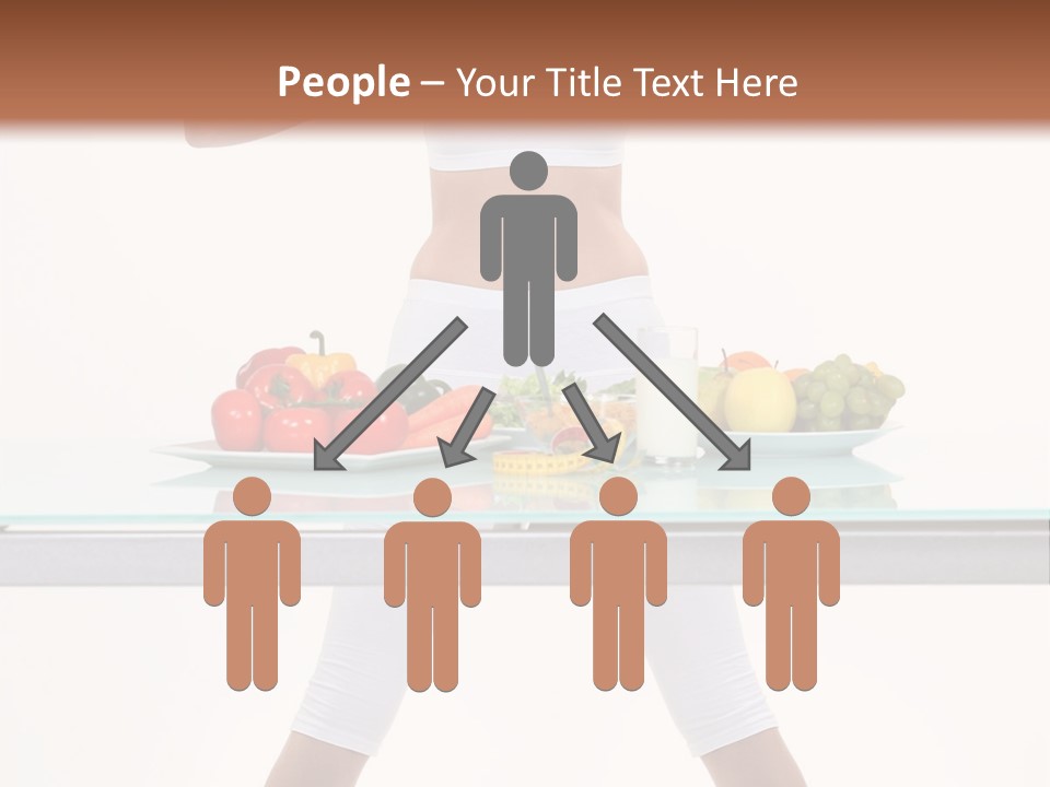 Brunette Human Isolated PowerPoint Template