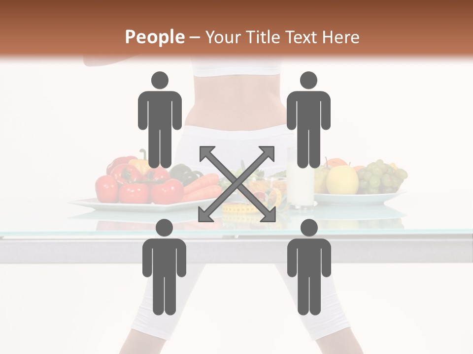 Brunette Human Isolated PowerPoint Template