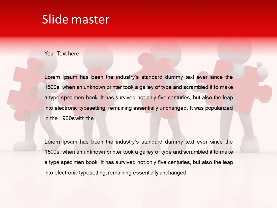 Puzzle Figure Company PowerPoint Template