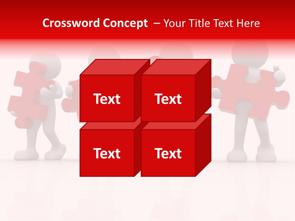 Puzzle Figure Company PowerPoint Template