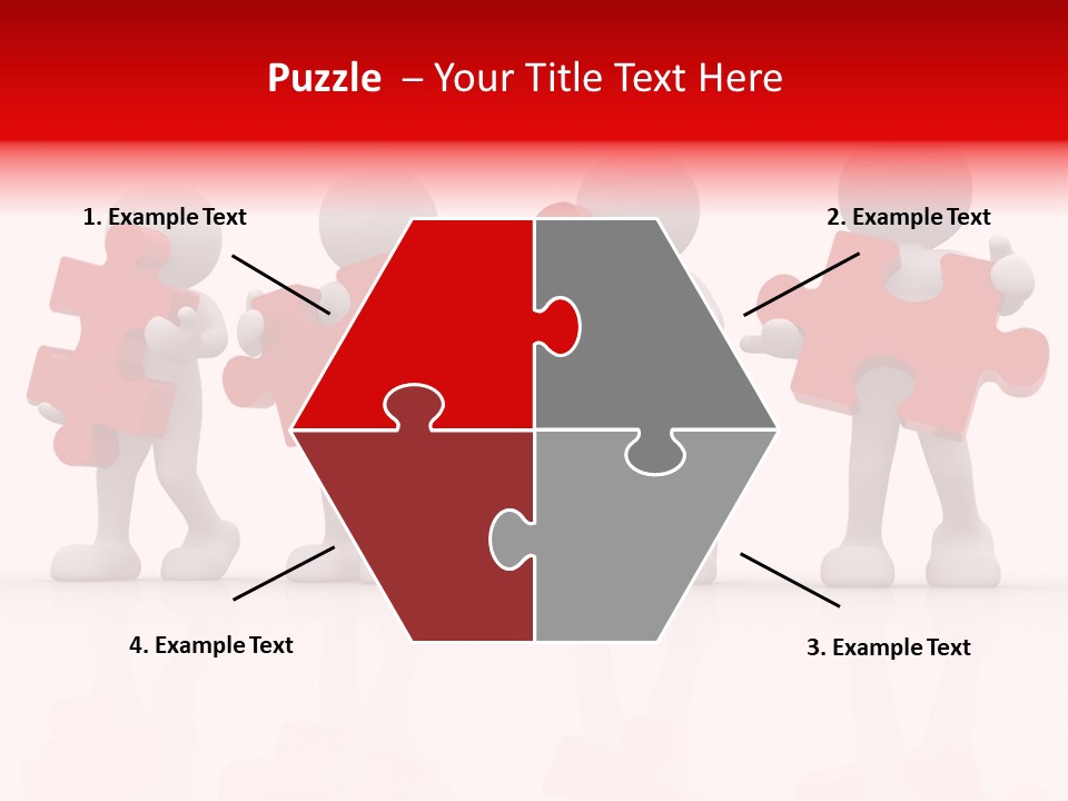 Puzzle Figure Company PowerPoint Template