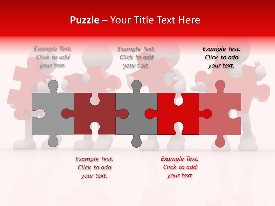Puzzle Figure Company PowerPoint Template