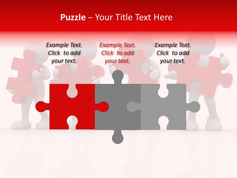 Puzzle Figure Company PowerPoint Template